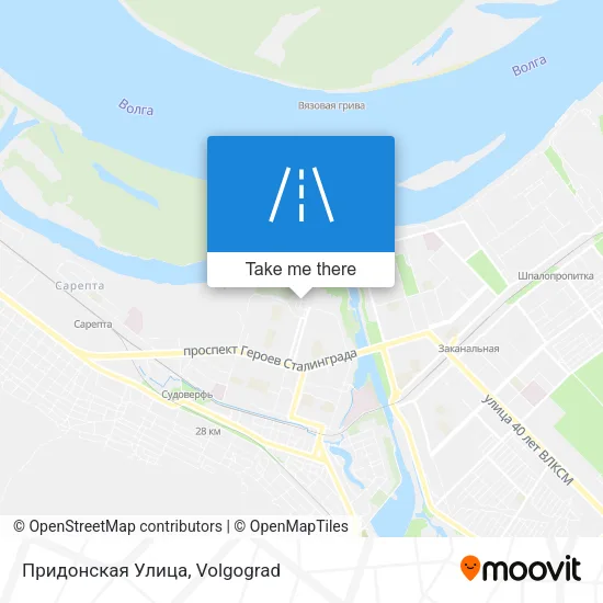 Придонская Улица map