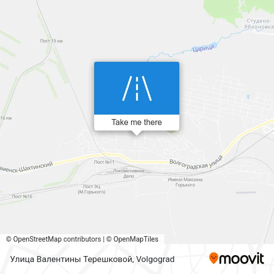Улица Валентины Терешковой map