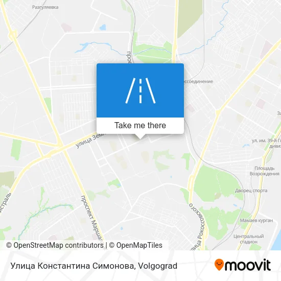Улица Константина Симонова map