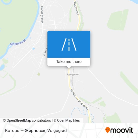 Котово — Жирновск map