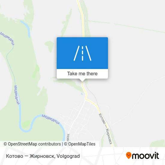 Котово — Жирновск map