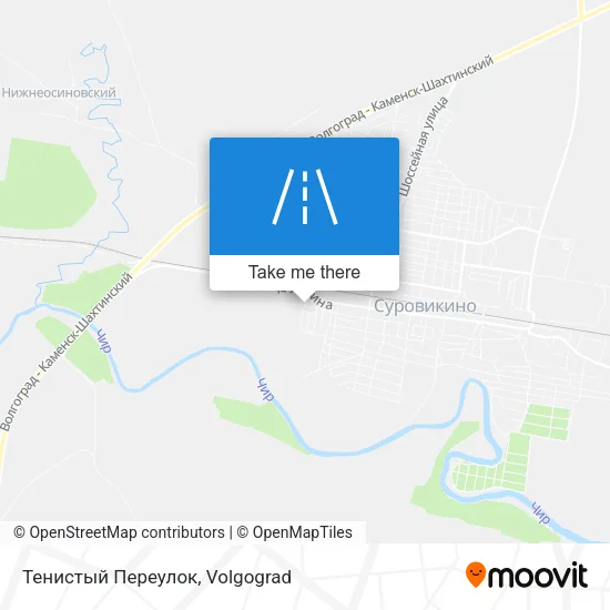 Тенистый Переулок map
