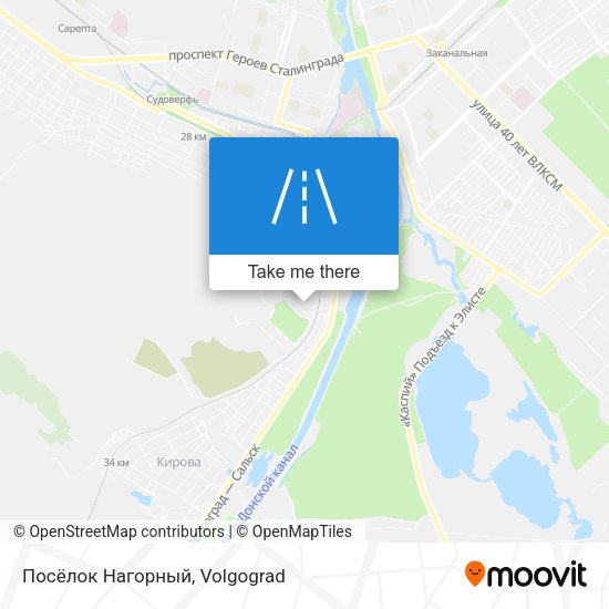 Посёлок Нагорный map
