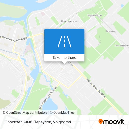 Оросительный Переулок map