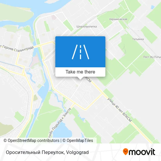 Оросительный Переулок map