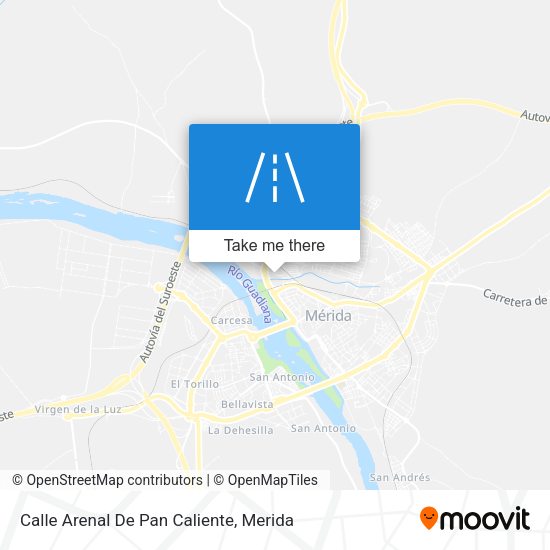 Calle Arenal De Pan Caliente map