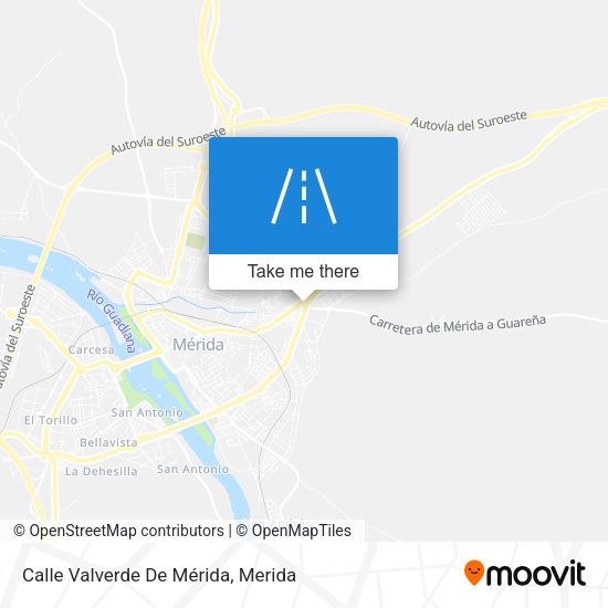 Calle Valverde De Mérida map