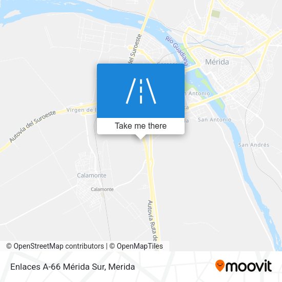 Enlaces A-66 Mérida Sur map