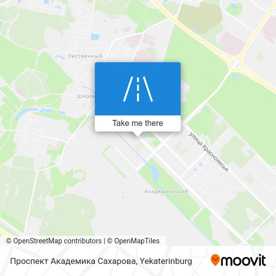 Проспект Академика Сахарова map
