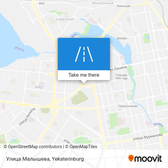 Улица Малышева map