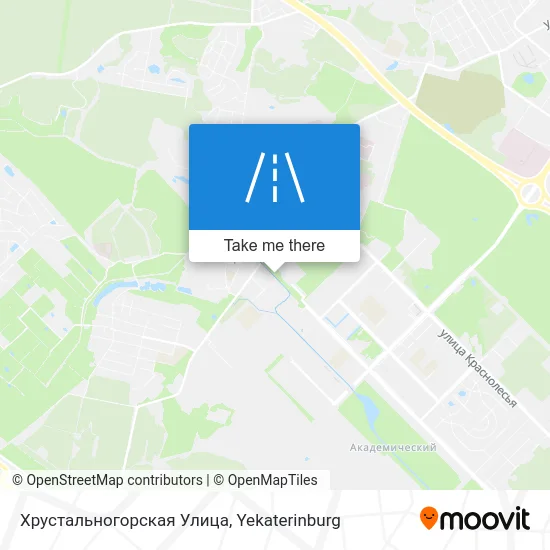 Хрустальногорская Улица map