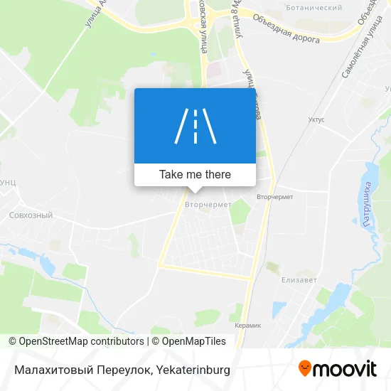 Малахитовый Переулок map