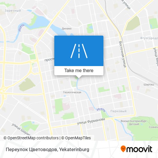 Переулок Цветоводов map