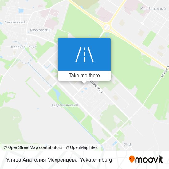 Улица Анатолия Мехренцева map