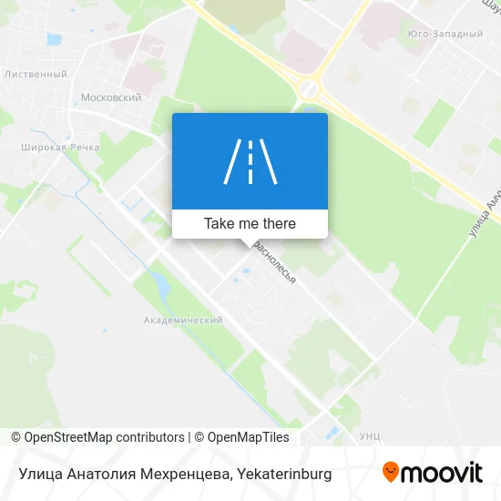 Улица Анатолия Мехренцева map