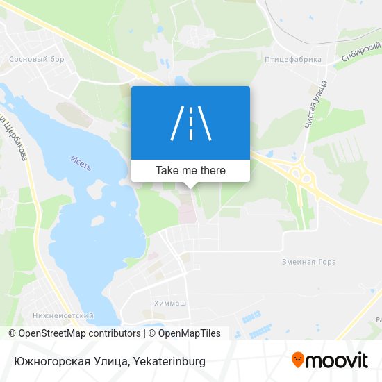 Южногорская Улица map