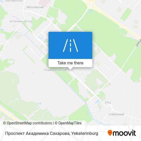Проспект Академика Сахарова map