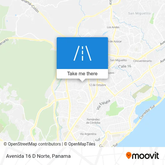 Mapa de Avenida 16 D Norte