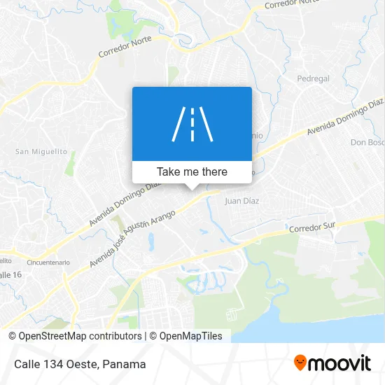 Mapa de Calle 134 Oeste