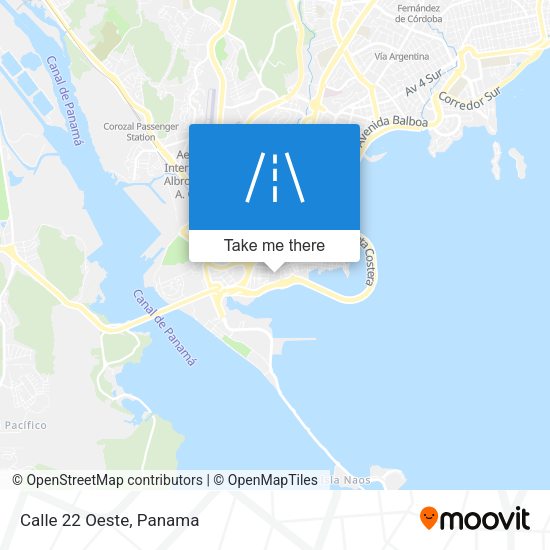 Mapa de Calle 22 Oeste