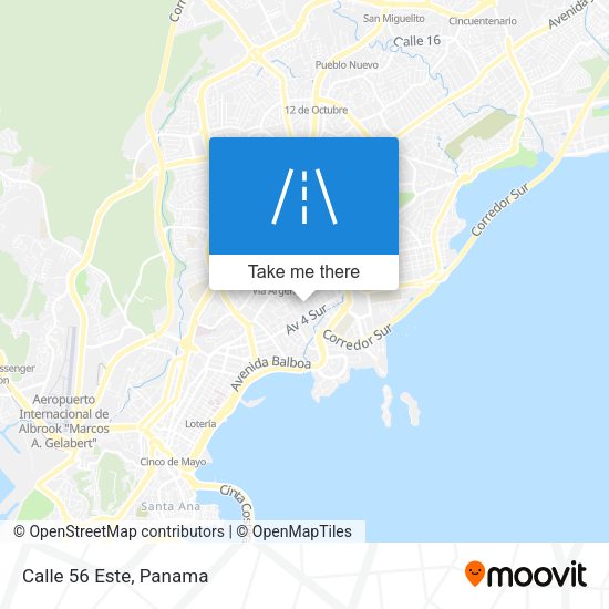 Mapa de Calle 56 Este