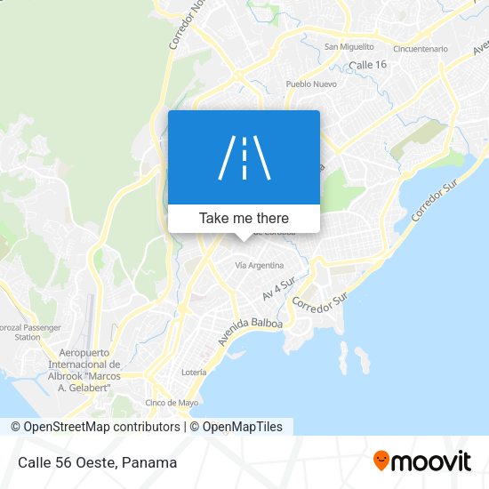 Mapa de Calle 56 Oeste