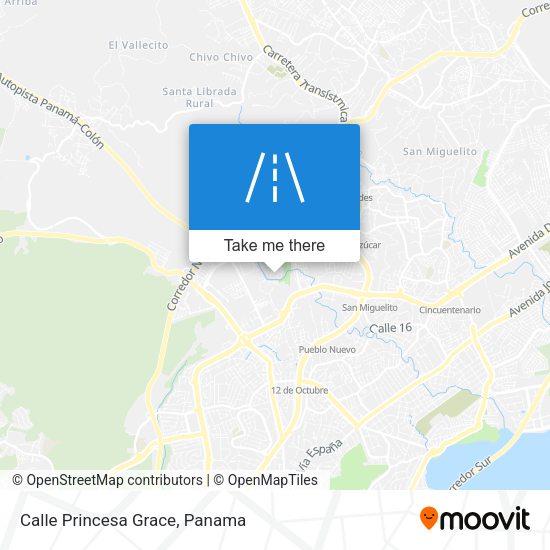 Mapa de Calle Princesa Grace