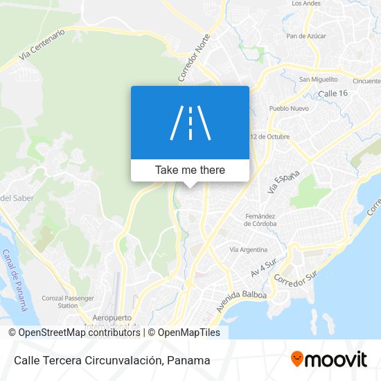 Mapa de Calle Tercera Circunvalación