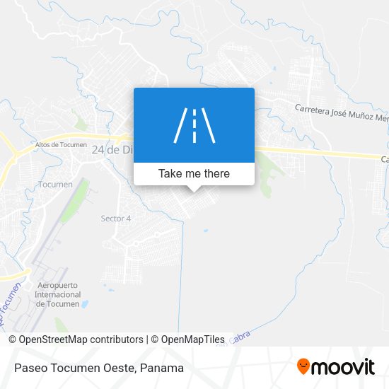Paseo Tocumen Oeste map