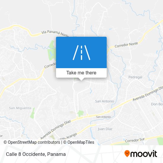 Mapa de Calle 8 Occidente