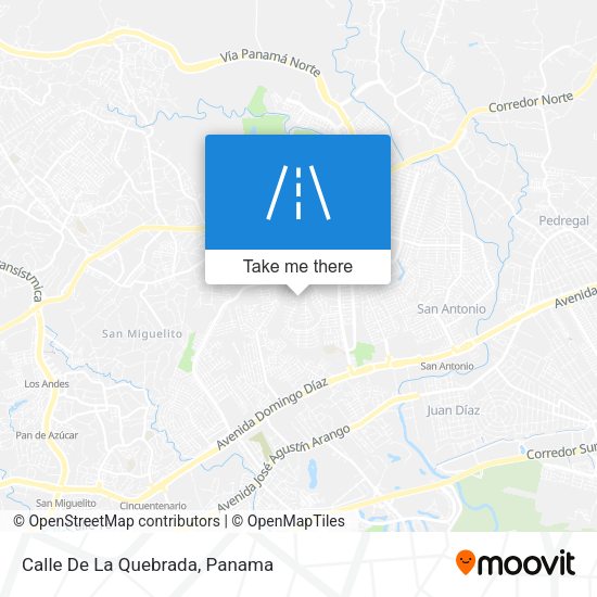 Mapa de Calle De La Quebrada