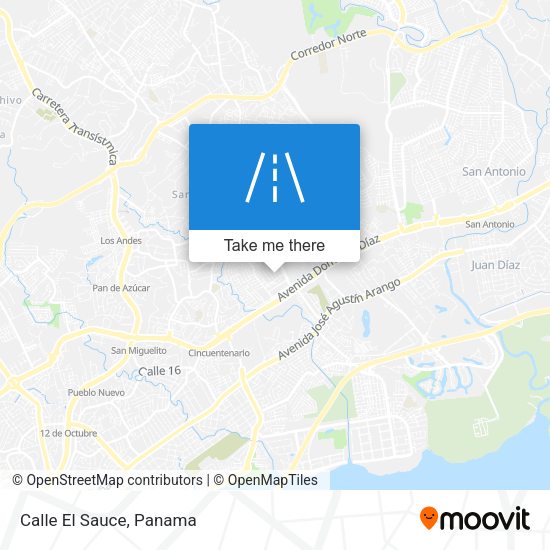 Mapa de Calle El Sauce