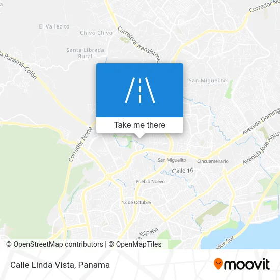 Calle Linda Vista map