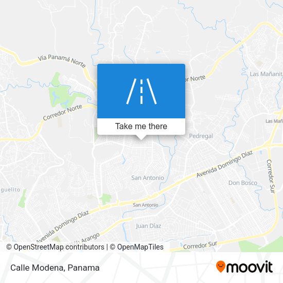 Mapa de Calle Modena