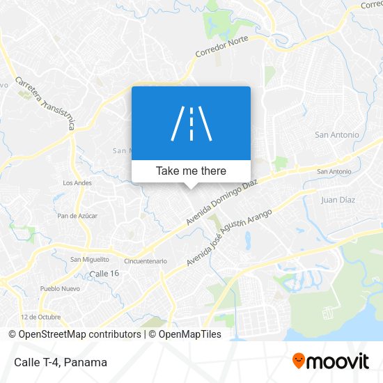 Mapa de Calle T-4