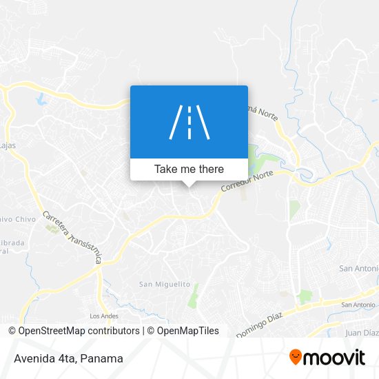 Mapa de Avenida 4ta