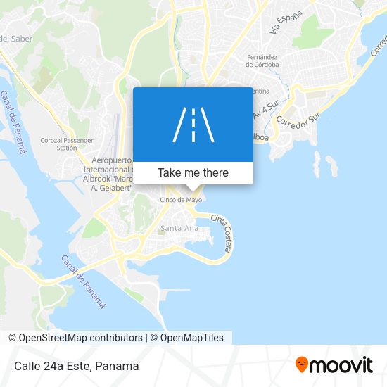 Mapa de Calle 24a Este