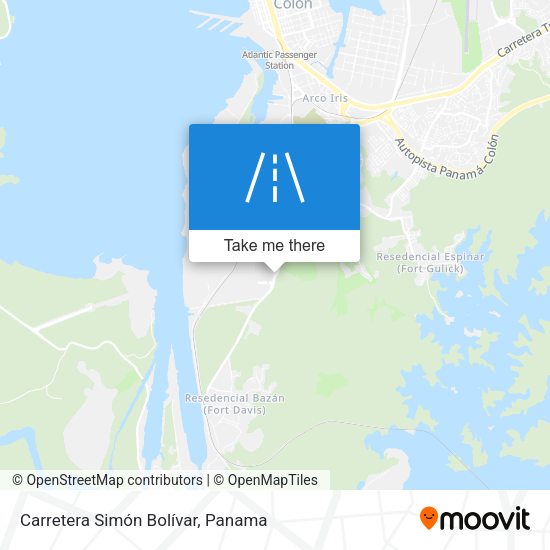 Carretera Simón Bolívar map
