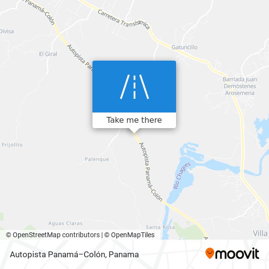 Autopista Panamá–Colón map