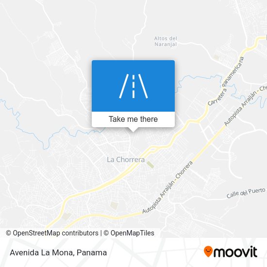 Avenida La Mona map