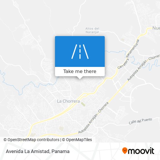 Avenida La Amistad map