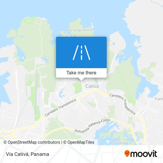 Mapa de Vía Cativá