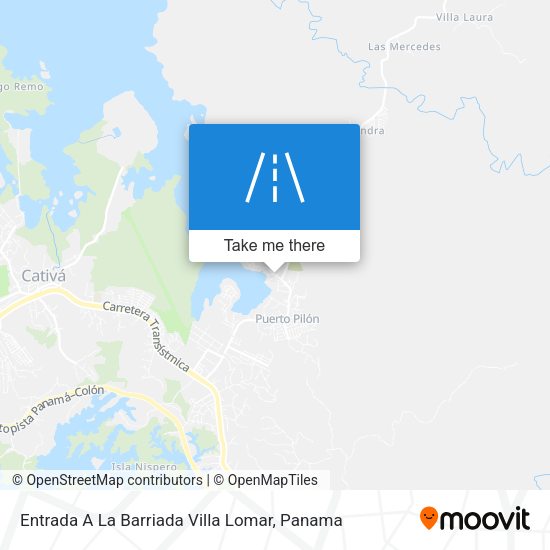 Mapa de Entrada A La Barriada Villa Lomar