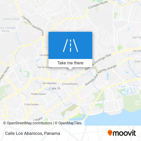 Mapa de Calle Los Abanicos
