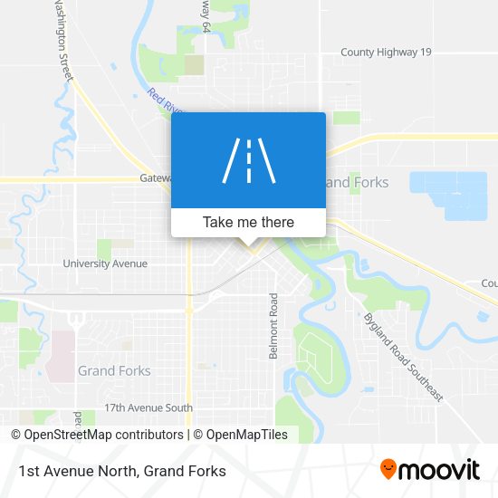 1st Avenue North map