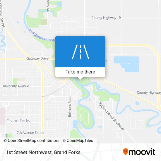 1st Street Northwest map