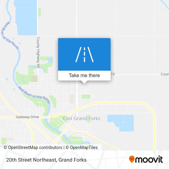 Mapa de 20th Street Northeast