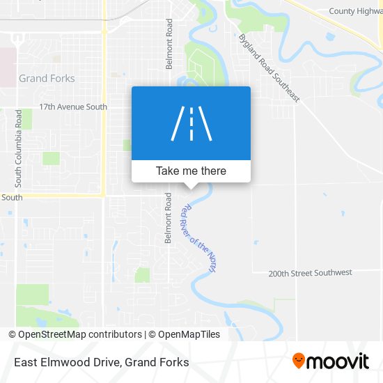 East Elmwood Drive map
