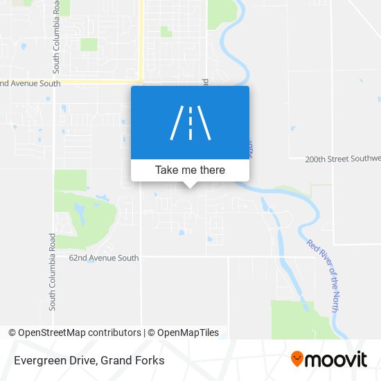 Evergreen Drive map