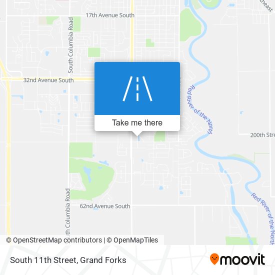 South 11th Street map